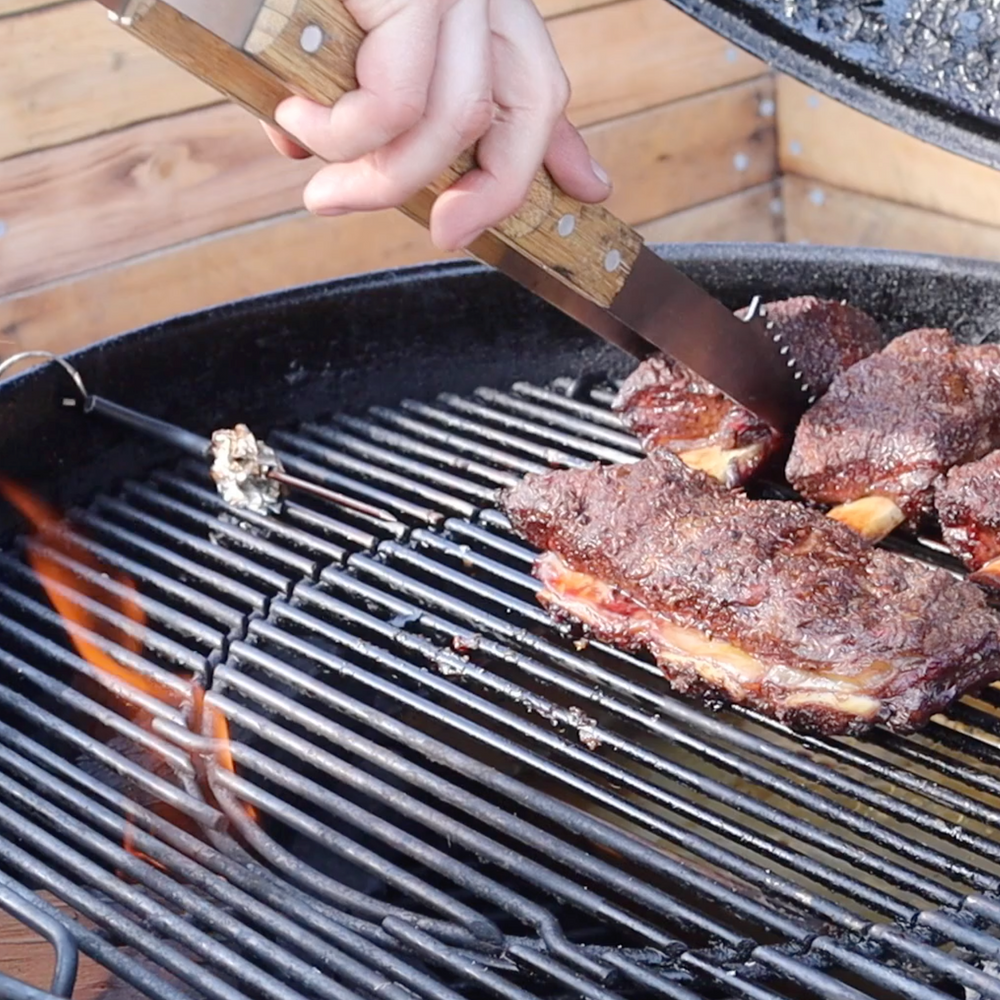 Beef Short Ribs on a Weber Kettle
