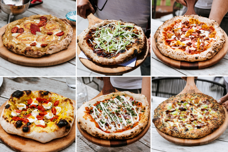 6 pizzas