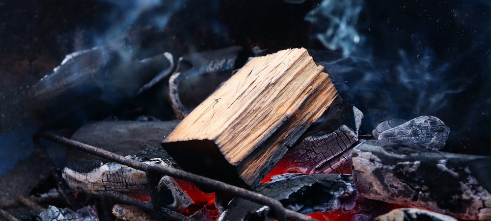 Love Logs Smoking Chunk Alight in Sustainable British Charcoal Embers