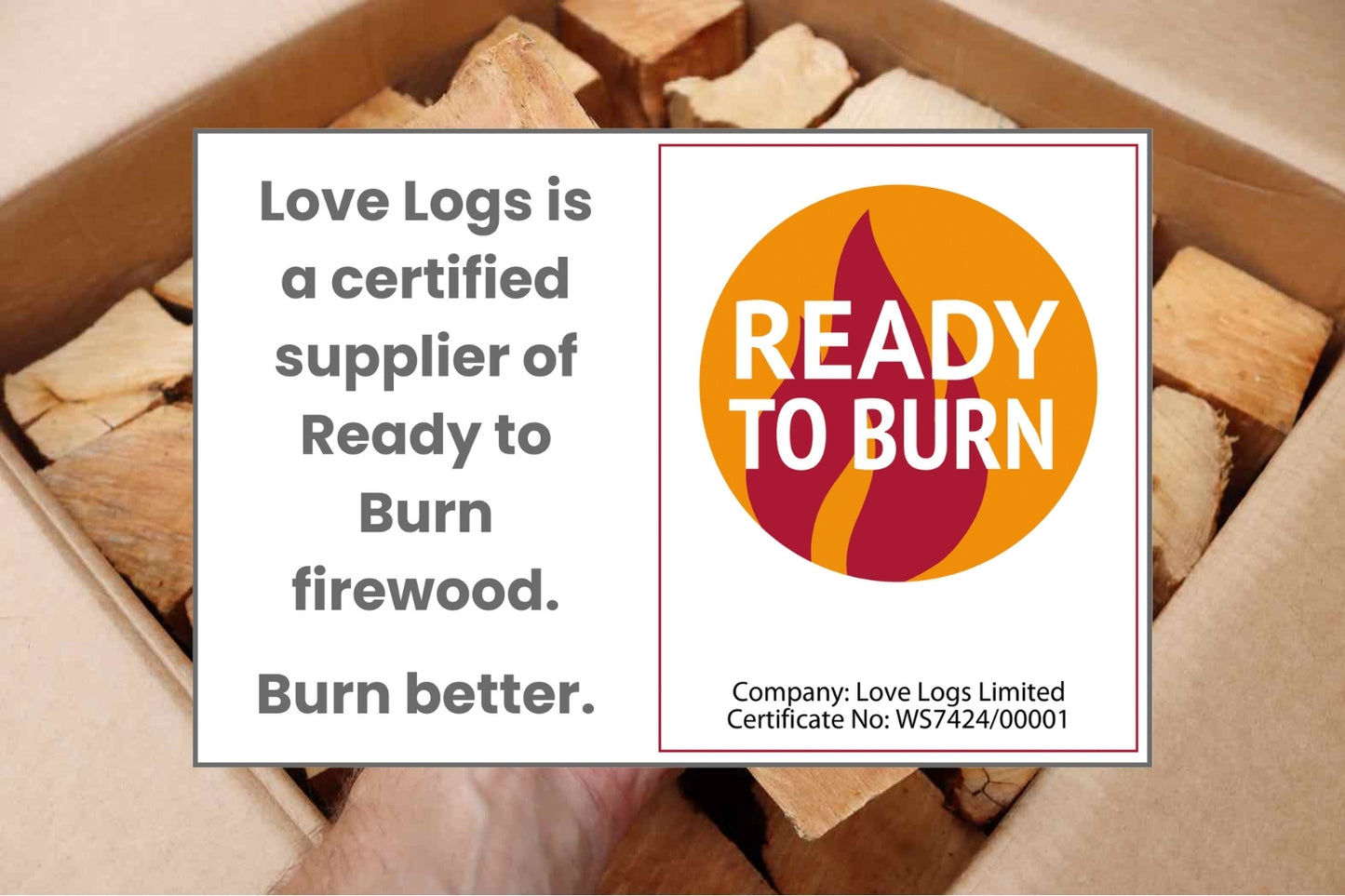 Love Logs Ready to Burn Firewood Certification