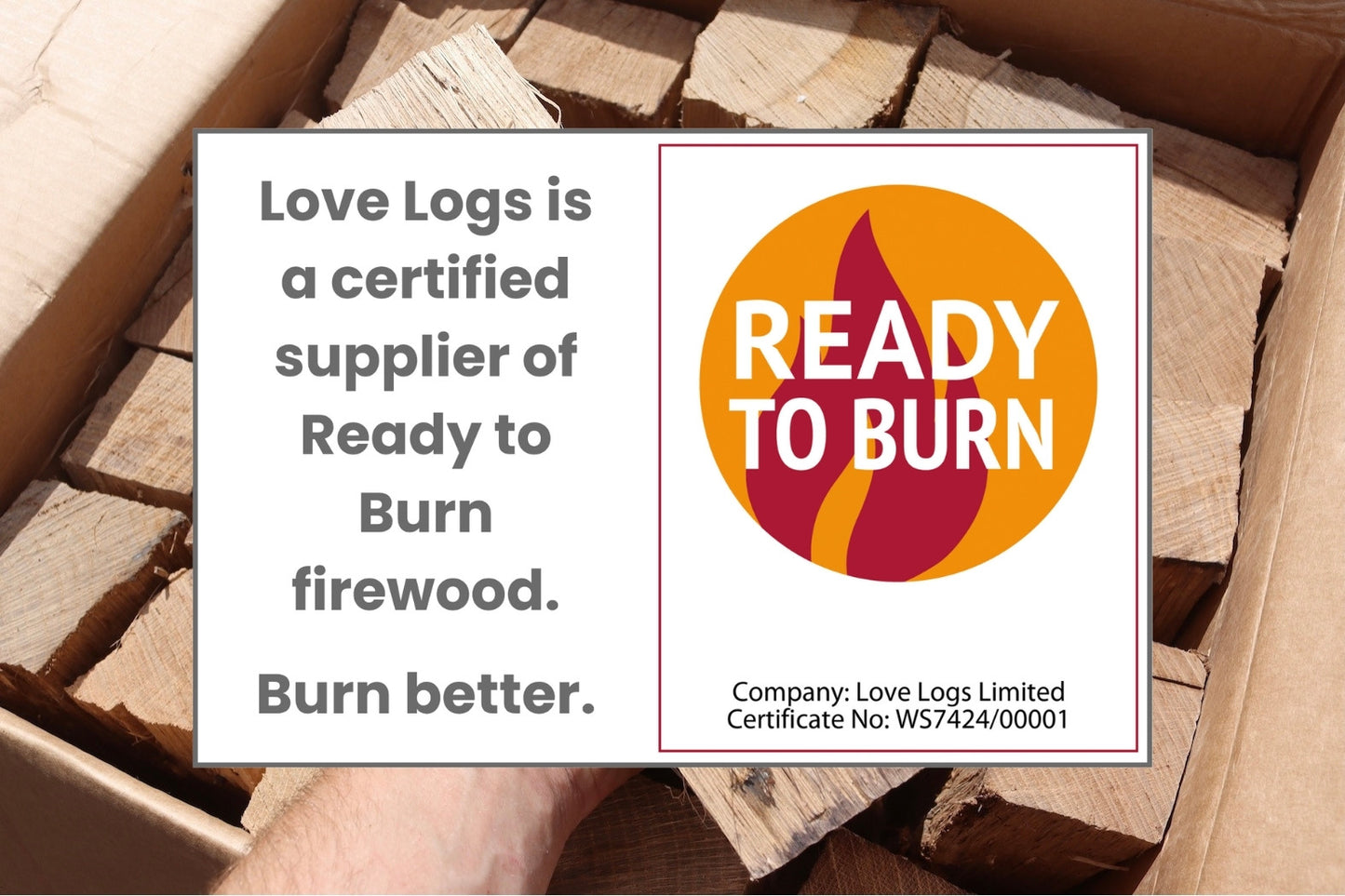 Love Logs Ready to Burn oak logs