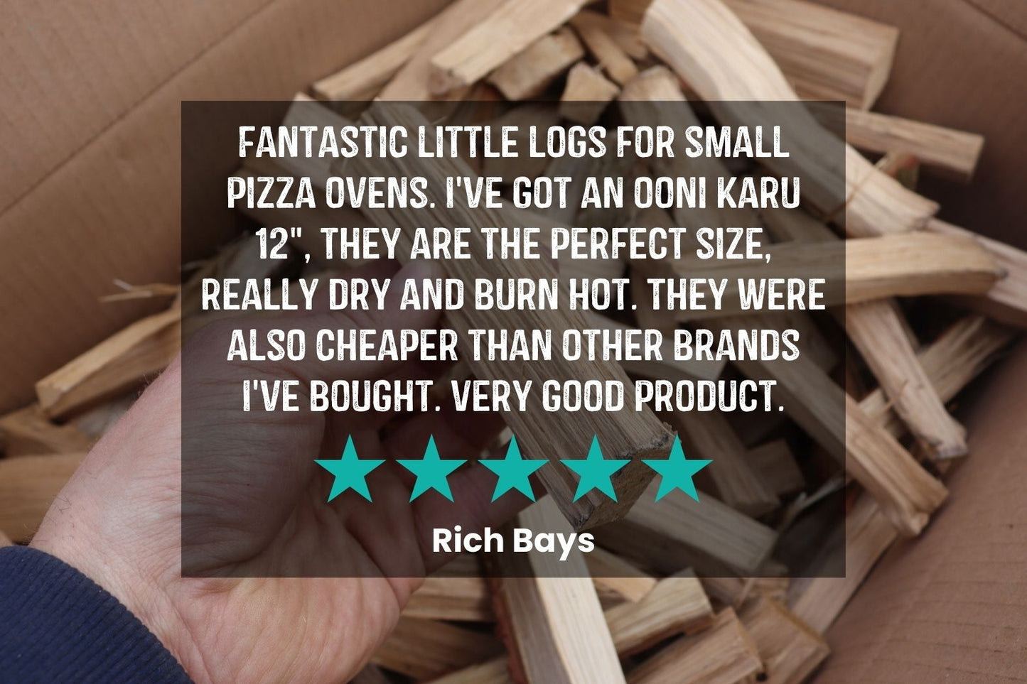 Customer review of Love Logs Pizza Oven Hardwood Kindling