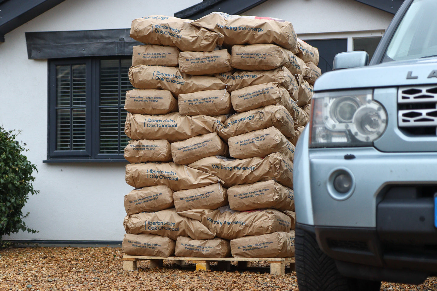 Love Logs Long Burning Iberian Holm Oak Charcoal on a Pallet