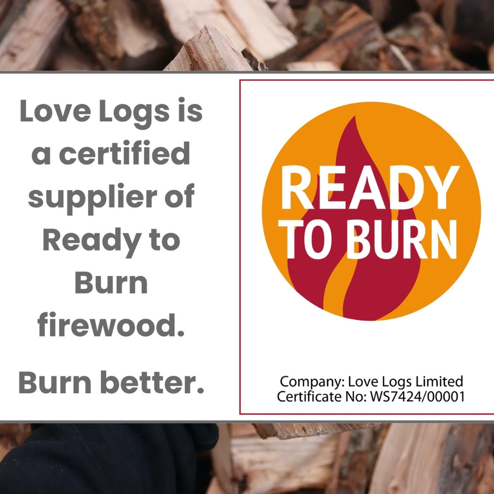 Love Logs apple wood logs Ready to Burn Certification