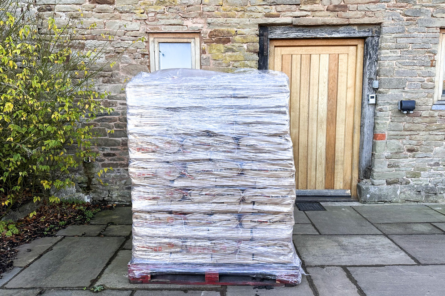 Pallet of Love Logs Bio Briqs Briquettes Heat Logs