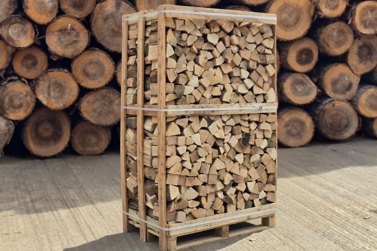 Extra Large Crate of Ready to Burn Kiln Dried British Logs