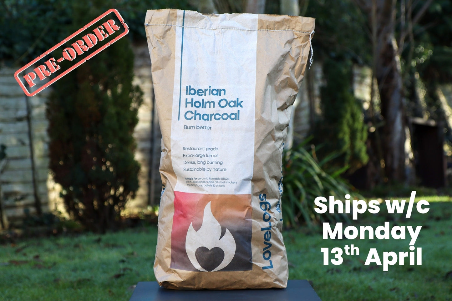 Love Logs Iberian Holm Oak Charcoal Bag