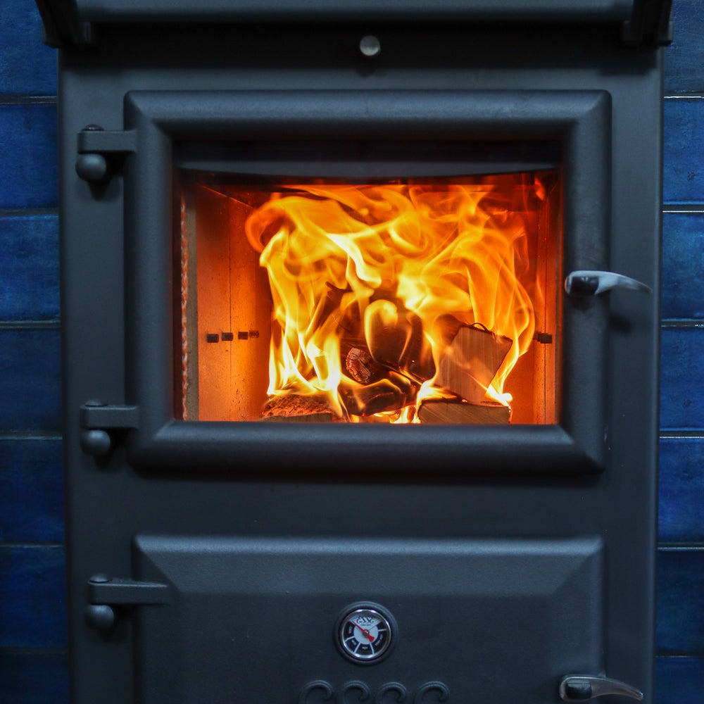 Love Logs Ready to Burn firewood on fire in log burner