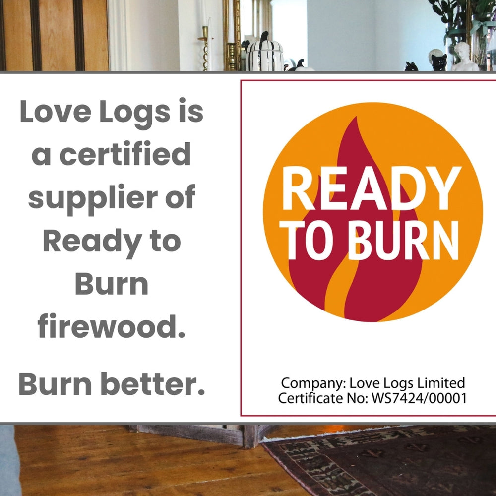Love Logs Ready to Burn certified firewood for open fires
