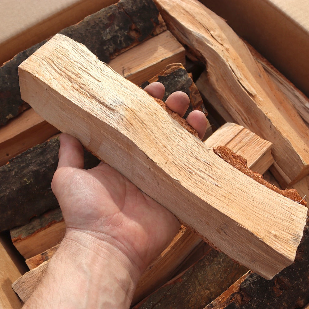30cm beech cooking wood splits suitable for open fire cooking, offset smokers and pizza ovens