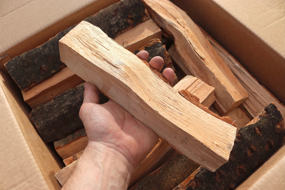 30cm beech cooking wood splits suitable for open fire cooking, offset smokers and pizza ovens