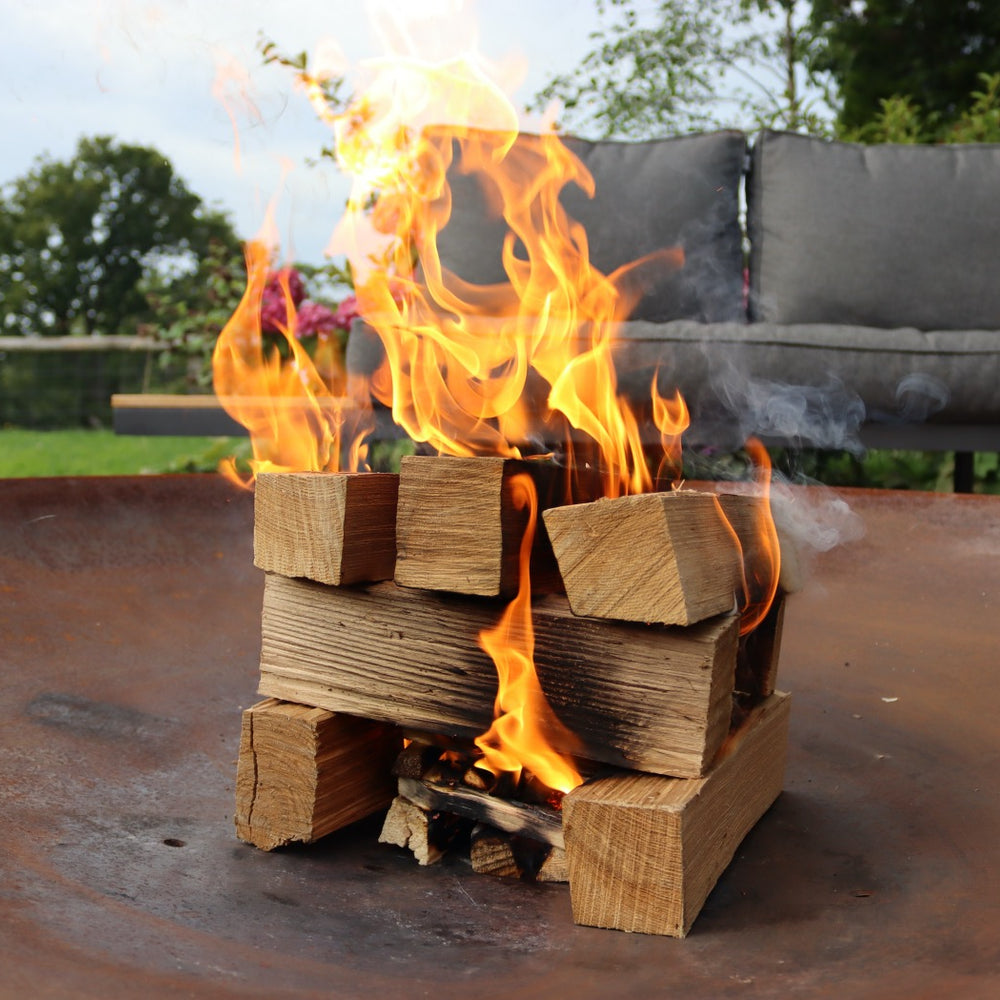 Love Logs Fire Pit Fuel Kit Burning